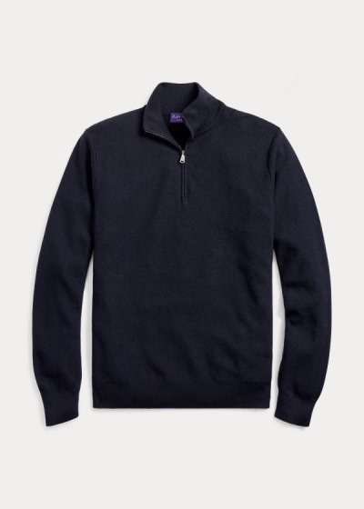 Sueter Ralph Lauren Hombre Azul Marino - Piqué Merino-Cashmere - UREJT5907